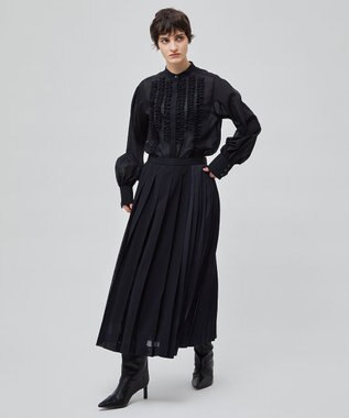 BEIGE， 【洗える・WEB限定】MOYE / フリルブラウス Navy