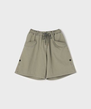 GRACE CONTINENTAL ヘリンボーンツイルハーフパンツ カーキ