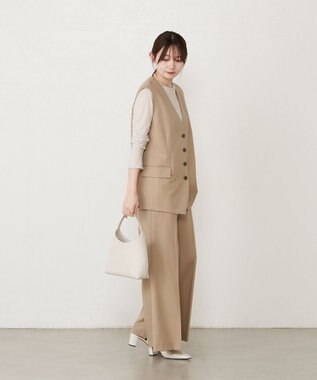 russet スムースレザー2WAYミニトートバッグ(CE-1676) Ivory