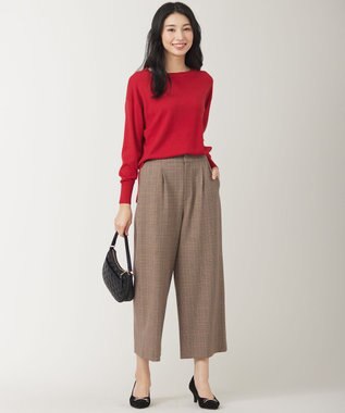 ANY SIS 【洗える】カシミヤブレンド ニット レッド