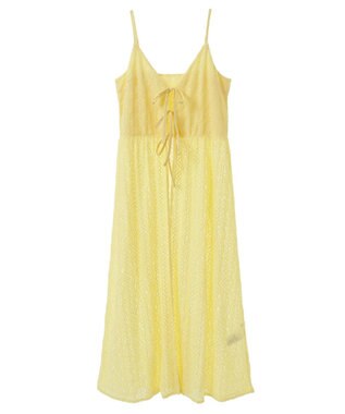 earth music&ecology フラワーレースキャミワンピース Yellow