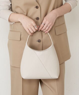 russet スムースレザー2WAYミニトートバッグ(CE-1676) Ivory