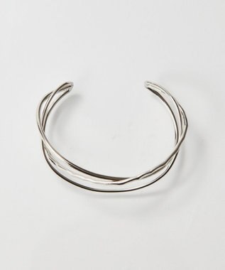 Phoebe グリッターワイドカフバングル シルバー シルバー
