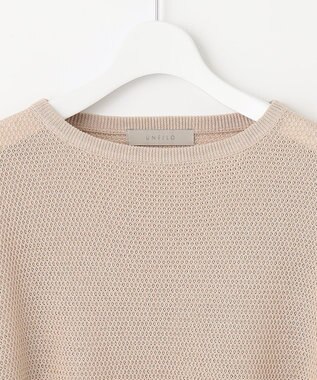 UNFILO 【洗える】リネンリンクスメッシュ　プルオーバー ベージュ