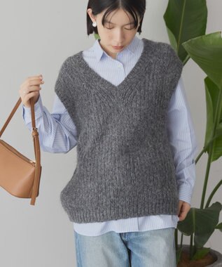 AMERICAN HOLIC イージーケアベーシックシャツ Stripe Sax