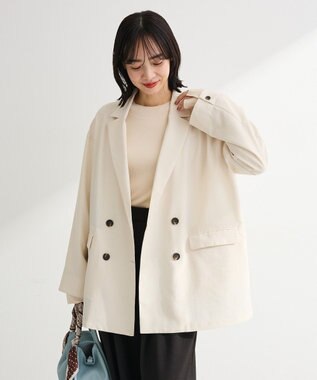 Green Parks オーバーサイズＷ釦ライトジャケット Light Gray