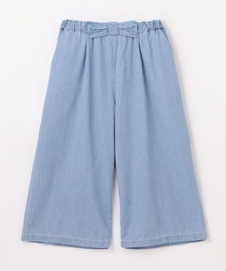 ANY KIDS シャンブレー ガウチョパンツ ブルー