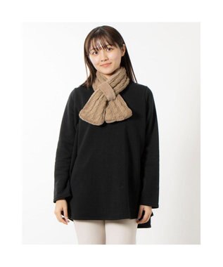 UNBILLION カシュネ cache nez / ニット×フェイクファーマフラー オーク