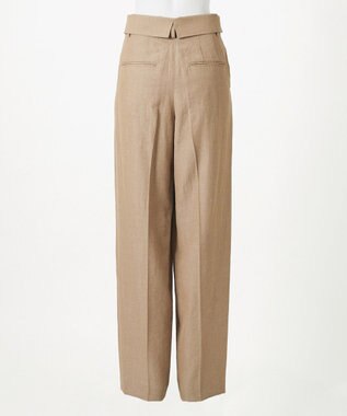 23区 【GOLD LABEL】ナチュラルシャンブレー タックパンツ ベージュ系