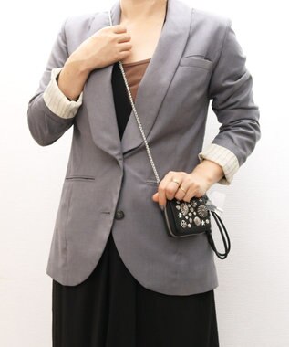 UNBILLION ペルケ perche / マルチスタッズジャバラチャームウォレットショルダー