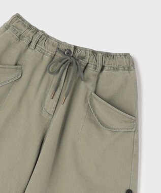 GRACE CONTINENTAL ヘリンボーンツイルハーフパンツ カーキ