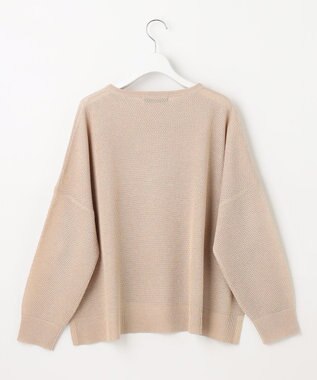 UNFILO 【洗える】リネンリンクスメッシュ　プルオーバー ベージュ