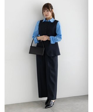 Te chichi 2タックワイドパンツ【AOYAMA FASHION ASSOCIATION × Te chichi】 ネイビー