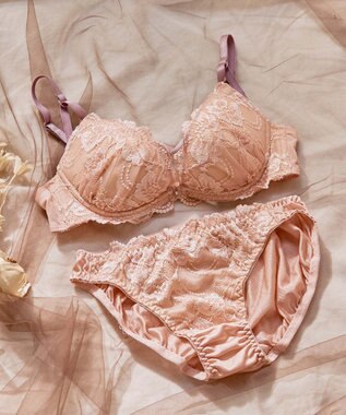 San-ai Resort（三愛水着楽園） 【WEB限定】【プチプラブラセット】純欲カラーヌーディーレーシーストリングブラ＆ショーツセット 【northerly】 Nピンク