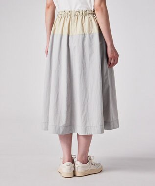 Paul Smith タスランナイロン フレアスカート ブルーグレー