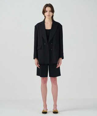 GRACE CONTINENTAL オーバーサイズコートジャケット ブラック