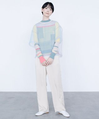 COQ SHEER ORGANZA T シアーTシャツ サックス