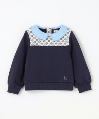 組曲 KIDS 【110-140㎝】レース トレーナー ネイビー系