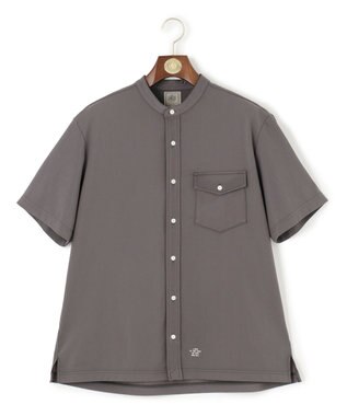 J.PRESS MEN 驚異的な機能性！【接触冷感 / UVカット / ストレッチ / 高通気性 / 防シワ】【MECHANICAL】ジャージーバンドカラー シャツ グレー系