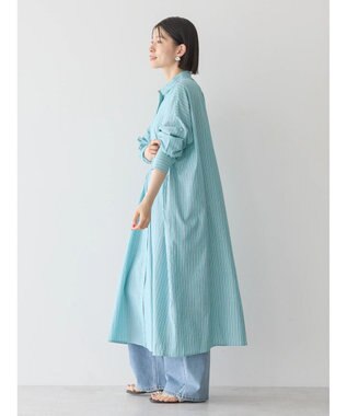 AMERICAN HOLIC 丈違いラメストライプワンピース Stripe Green