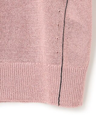 ICB 【WEB限定カラーあり・洗える】ペーパーブレンドシャインニット Vネックプルオーバー ピンク系［WEB限定］