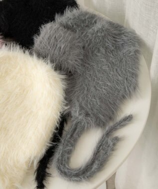 WEGO シャギーイヤーフラップニットキャップ グレー