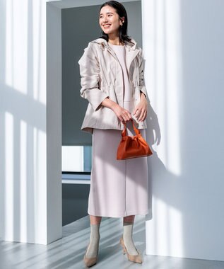 組曲 【WEB限定】パフスリーブ スウェットライクトップス ローズ系