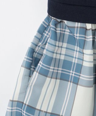 組曲 KIDS 【150-160㎝】ダブルフェイスドッキング ワンピース マローブルー系