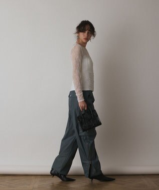 GRACE CONTINENTAL シアーレースカットトップ ホワイト