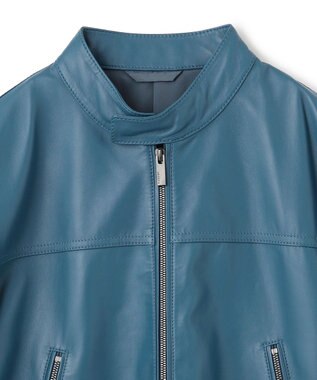 JOSEPH HOMME ライトラムナッパ レザー   シングルライダース ダルブルー系