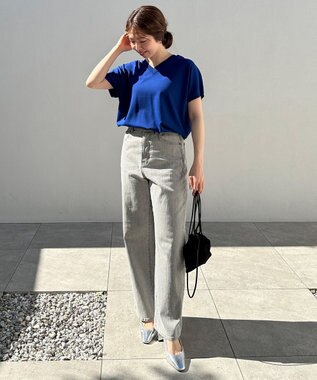 UNFILO 【UNFILO DENIM】撥水 カーブワイドデニム アイスグレー