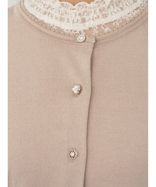 earth music&ecology いろいろ釦クルーネックカーディガン Beige