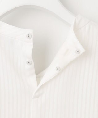 J.PRESS LADIES L シャドーストライプ ボウタイ カットソー ホワイト系1