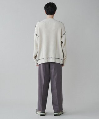 WEGO トロミ　ベルト付きワイドスラックス ダークグレー