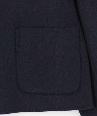 J.PRESS LADIES L 【リバーシブル】ウールナイロン リバー チェック ショート コート ネイビー系