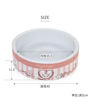 PET PARADISE  ディズニー マリー 丸型 猫爪とぎ ダンボール 《帽子箱風》 帽子箱風