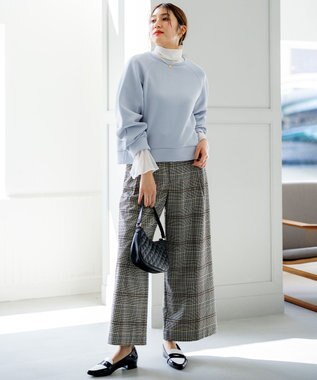 組曲 【洗える】フライスタートルネック カットソー アイボリー系