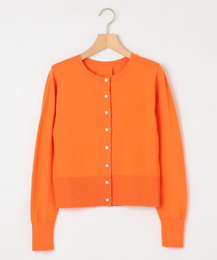 組曲 【UVケア・接触冷感】MINA ニットカーディガン オレンジ系