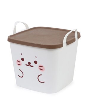 Mother garden しろたん 顔ぼん 蓋つきバスケット -