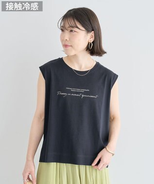 Green Parks ノースリーブ筆記体ロゴプルオーバー Black