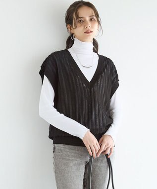 【SLOW/一部店舗限定】フリンジニット ジレ