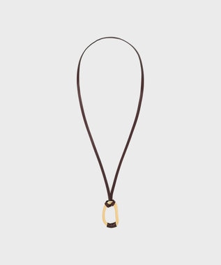 GRACE CONTINENTAL レザーリングネックレス
