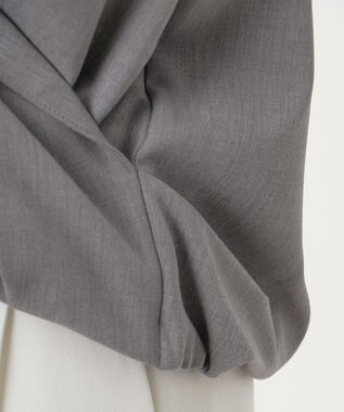 23区 L 【エステータ】ウールシルクギャバジン テーラードブラウス ライトグレー系