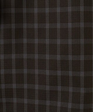 earth music&ecology フリルチェックブラウス Dark Brown