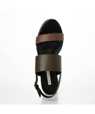 MODE ET JACOMO <MODE ET JACOMO>厚底ダブルベルトサンダル カーキコンビ