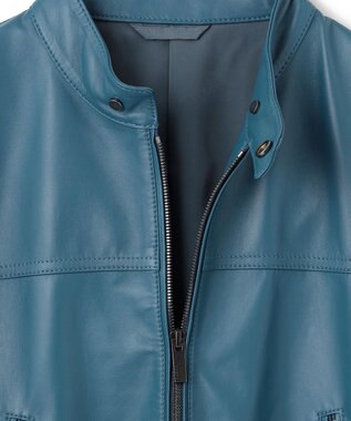 JOSEPH HOMME ライトラムナッパ レザー   シングルライダース ダルブルー系