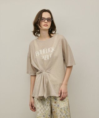 GRACE CONTINENTAL タックロゴTシャツ