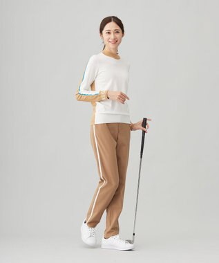 23区GOLF 【WOMEN】【ストレッチ】きれいめストレートパンツ すっきりシルエットでズレにくい ベージュ系