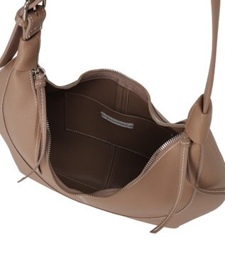 Green Parks ワンハンドルハーフムーンショルダーバッグ Beige