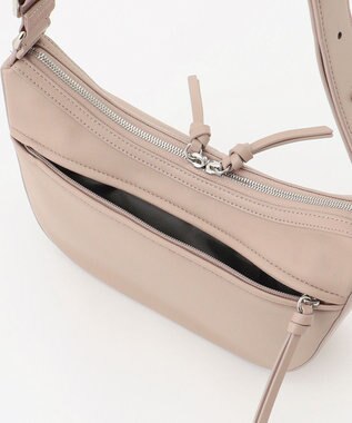 Y'SACCS イタリアンシープ　マルチポーチ付き　ホーボーバッグ グレージュ